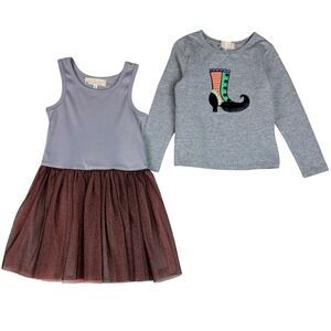 Truly‎ Me Dress & Top Bundle Halloween Witch Boot Toddler Girls 3T Fall Outfit